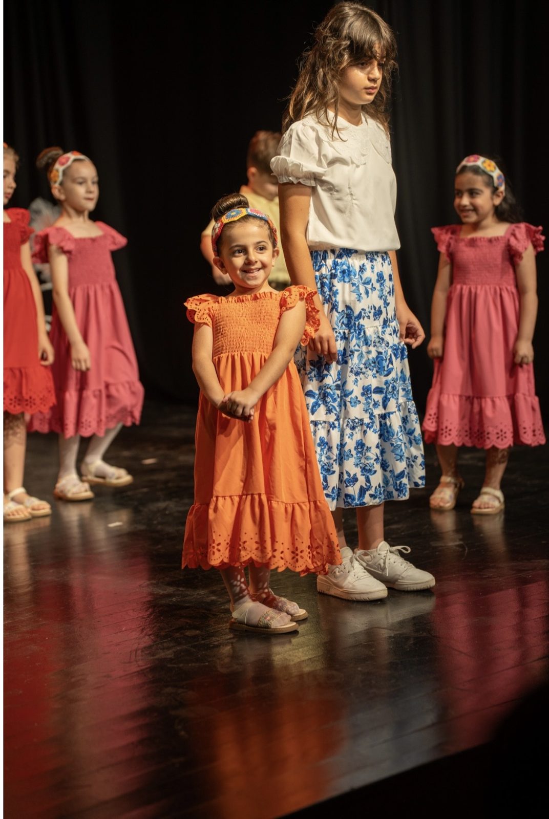 Young dancers on stage at the recital